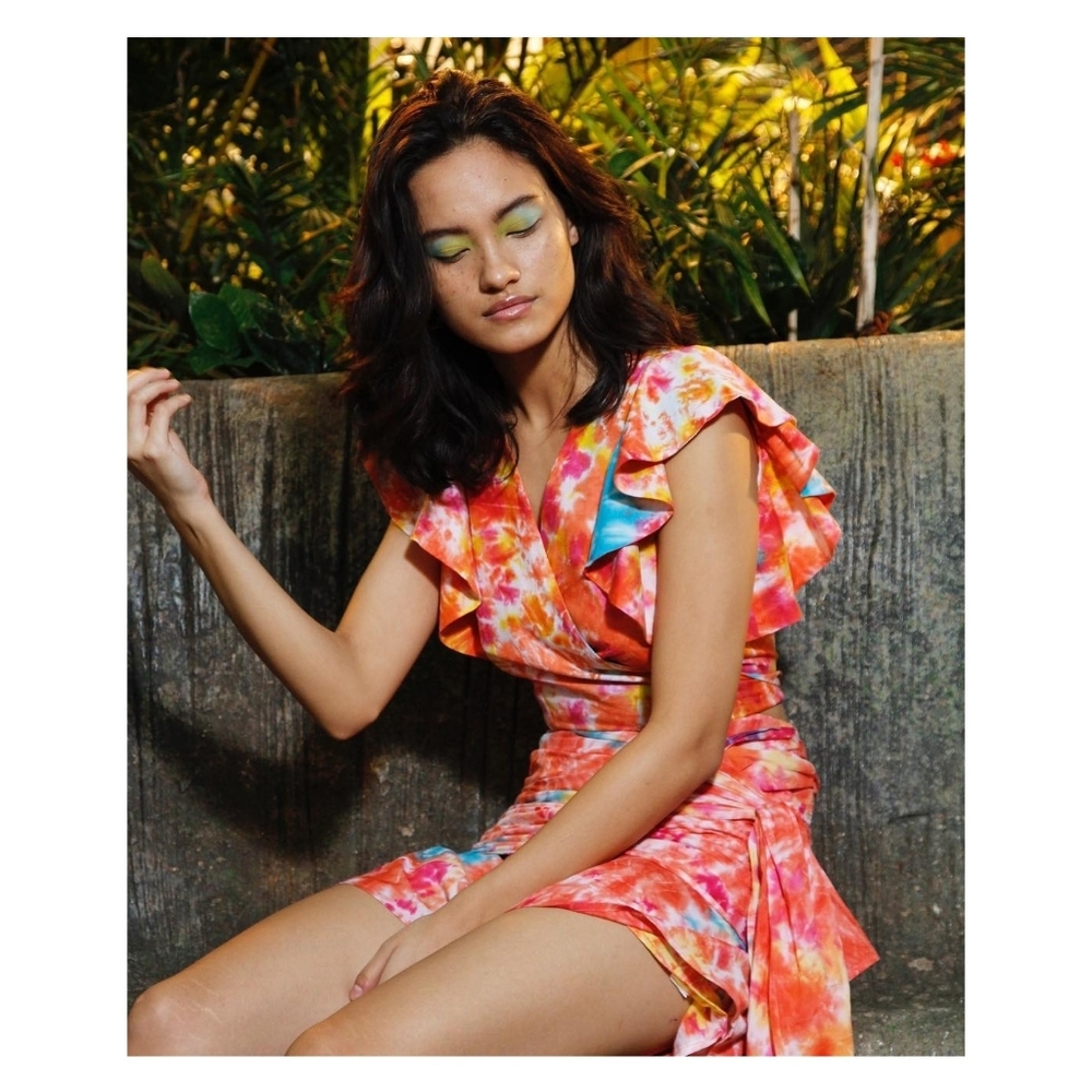 All Things Mochi Tie Dye Set Lana Wrap Top and Mabel Skirt